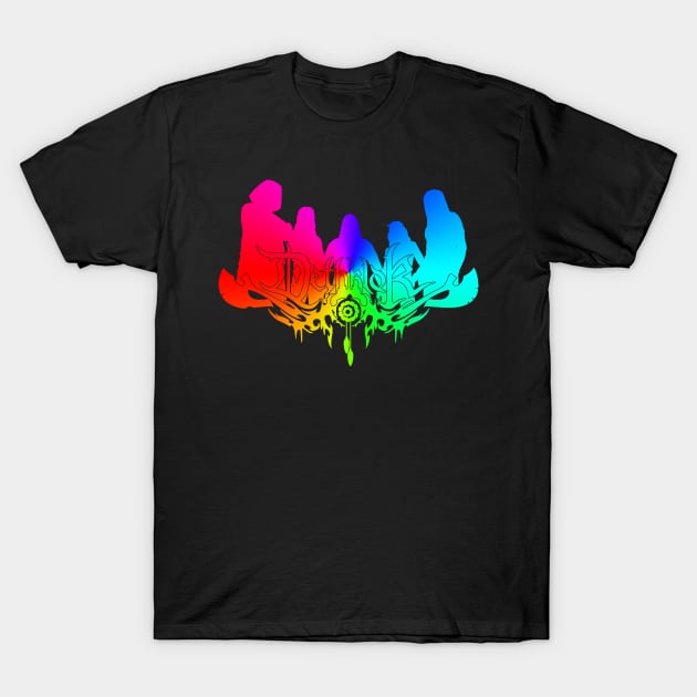 Rainbow Dethklok Logo T-Shirt by gkillerb